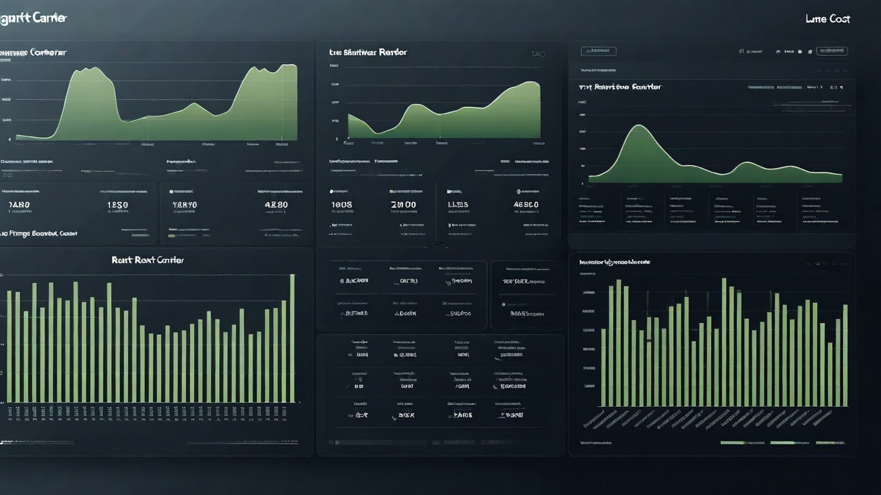 Carrier rate benchmarking dashboard showing freight cost analysis and market rate comparison